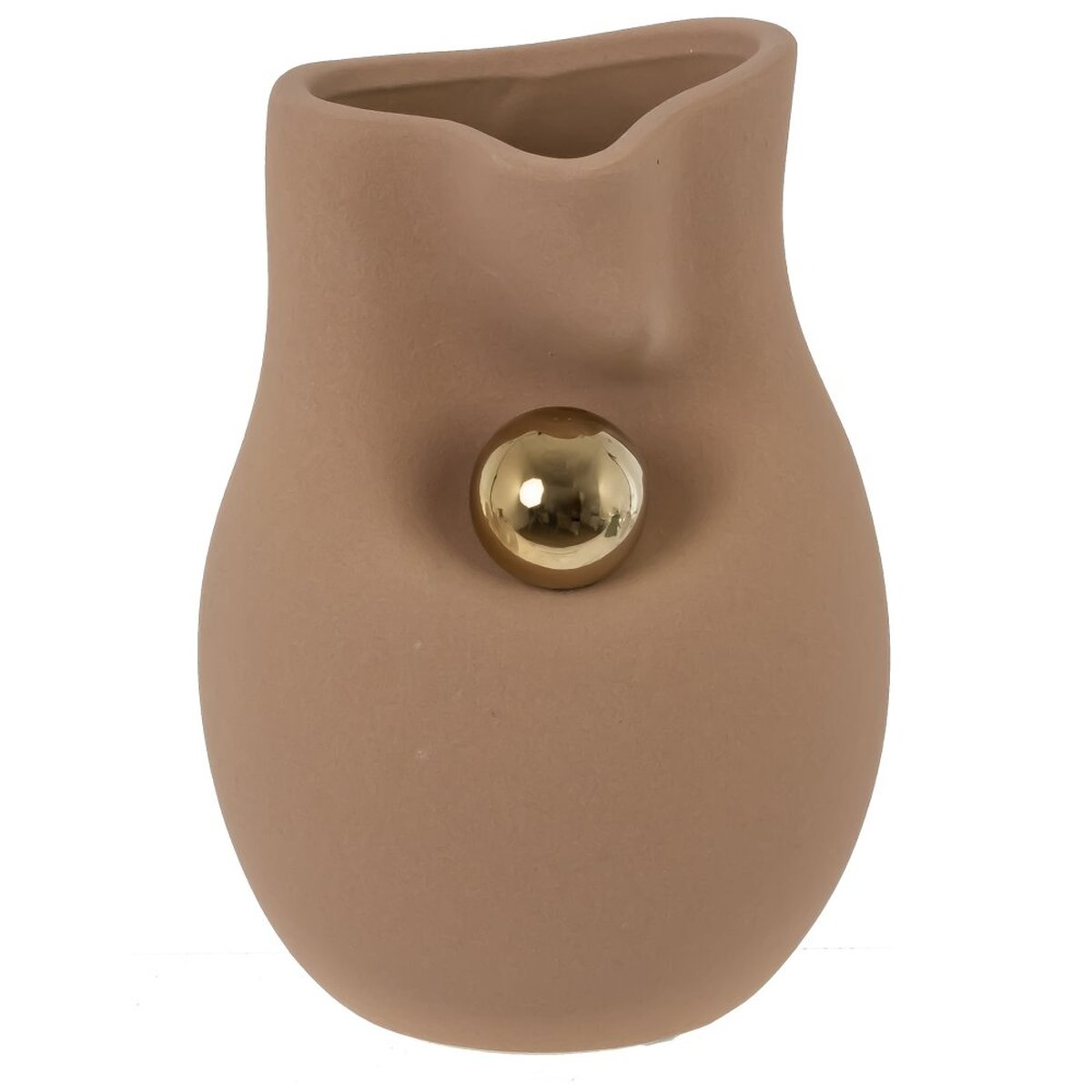 Изображение товара Элегантная фарфоровая ваза 1550 мл L14 W14 H20 см нейтральный бежевый цвет