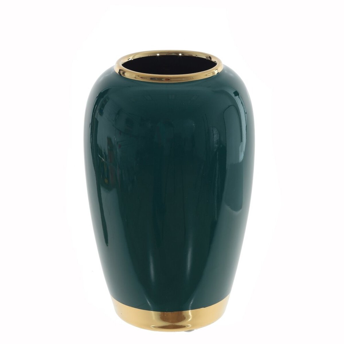 Изображение товара Ваза, L14 W14 H24 см, зеленая