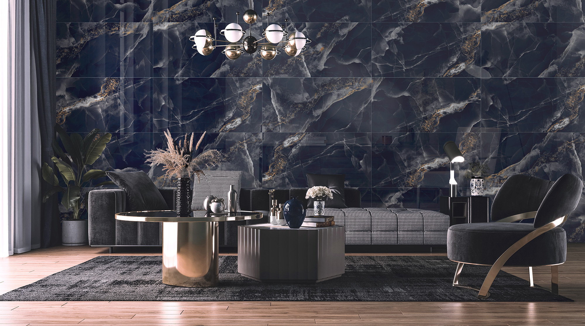 Изображение товара Керамогранит GlobalTile Paradise черный 60x120 см 1,44 м2