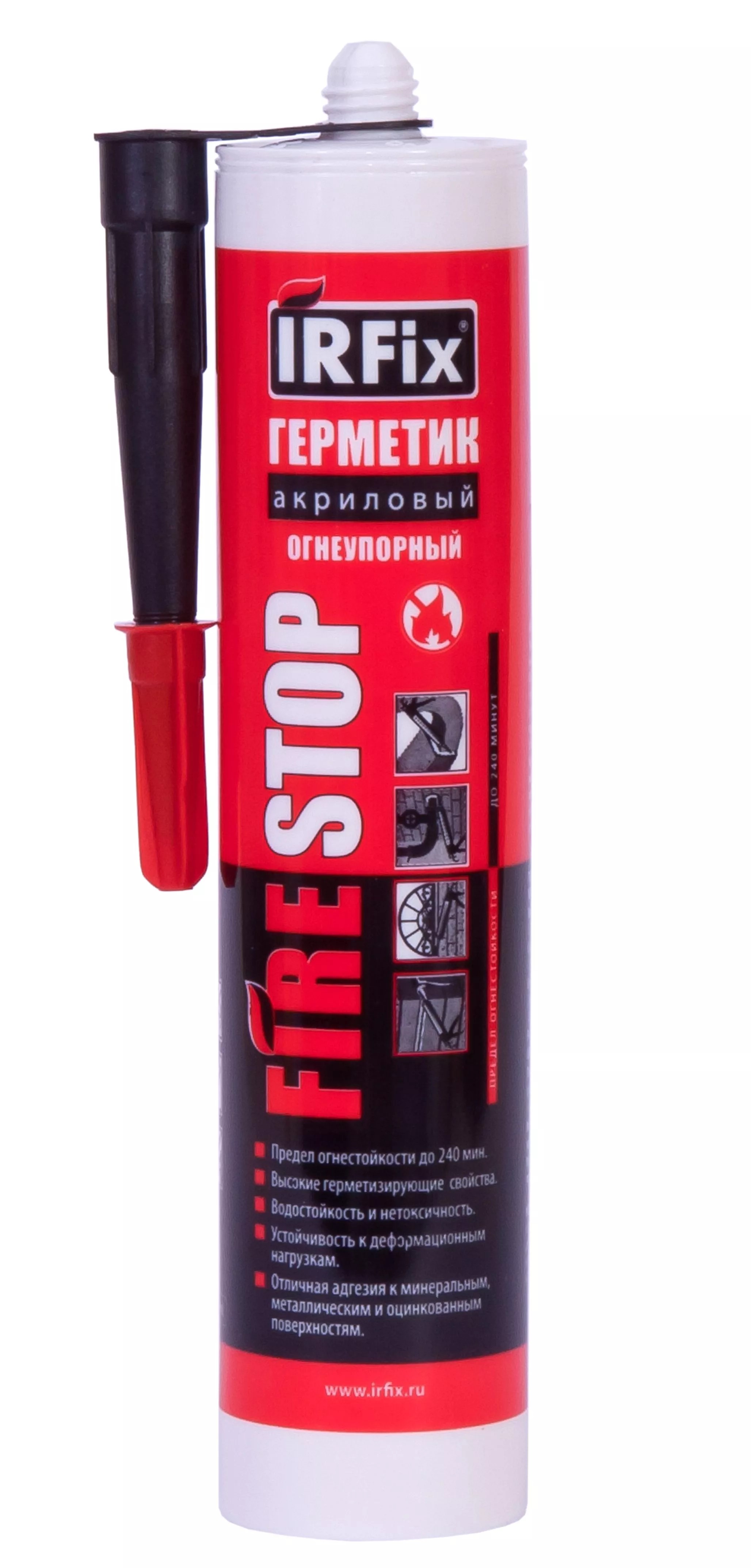 Акриловые герметики IRFIX Герметик IRFIX FIRESTOP акриловый огнеупорный 310мл