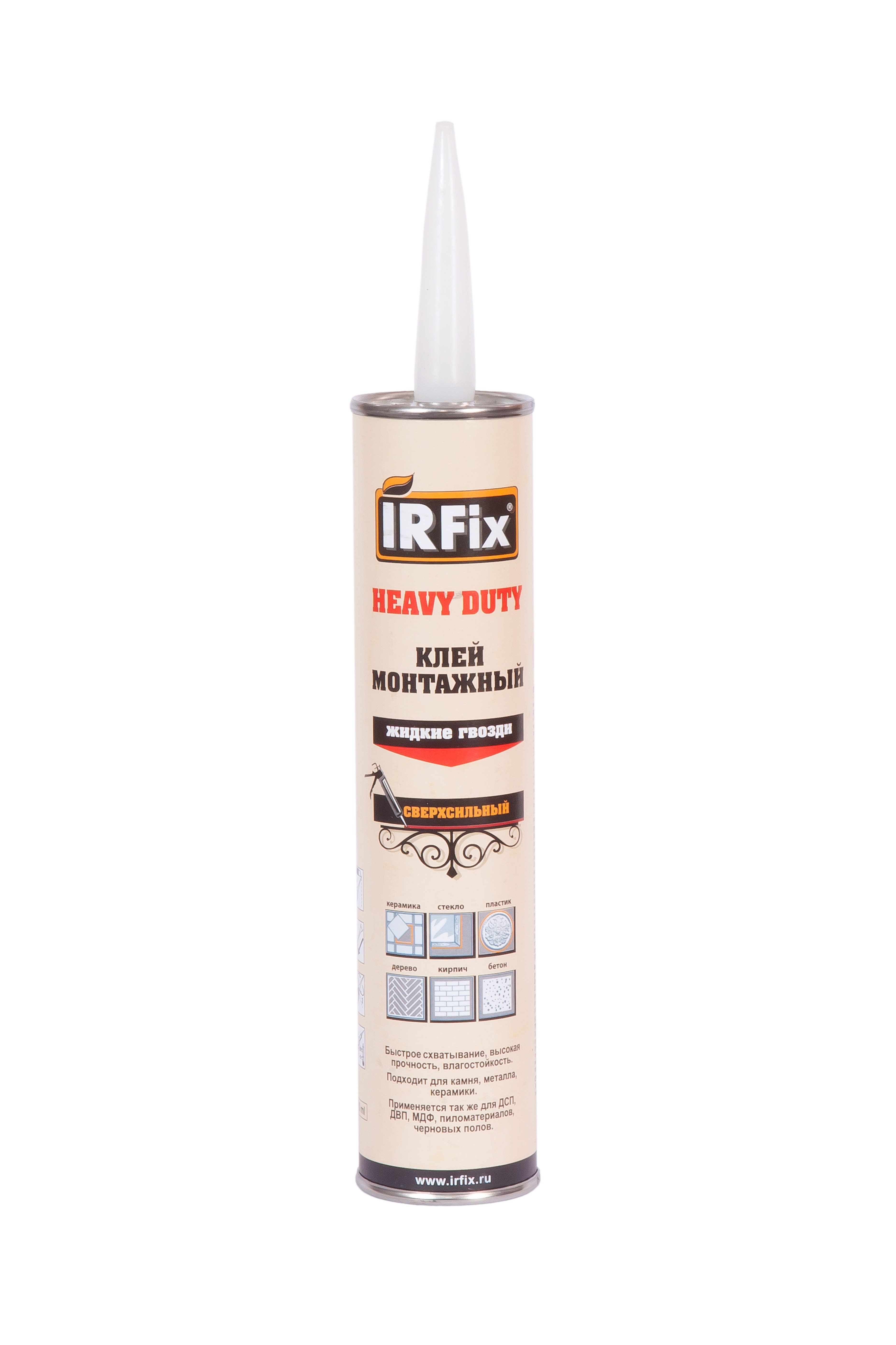 Универсальный клей IRFIX Клей монтажный IRFIX HEAVY DUTY каучуковый 310 мл Бежевый, RAL 1024
