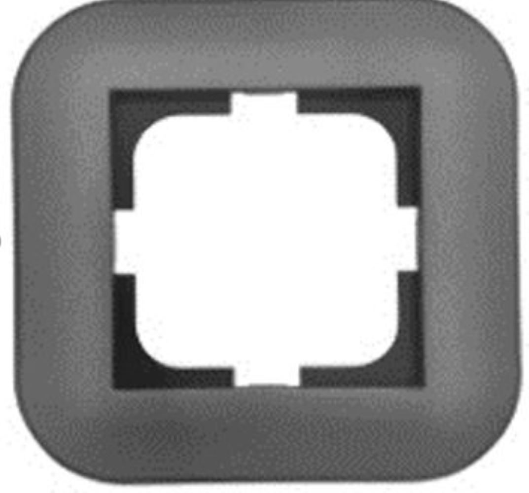 Изображение товара Рамка 1 пост OVIVO Loft дымчатый/черный