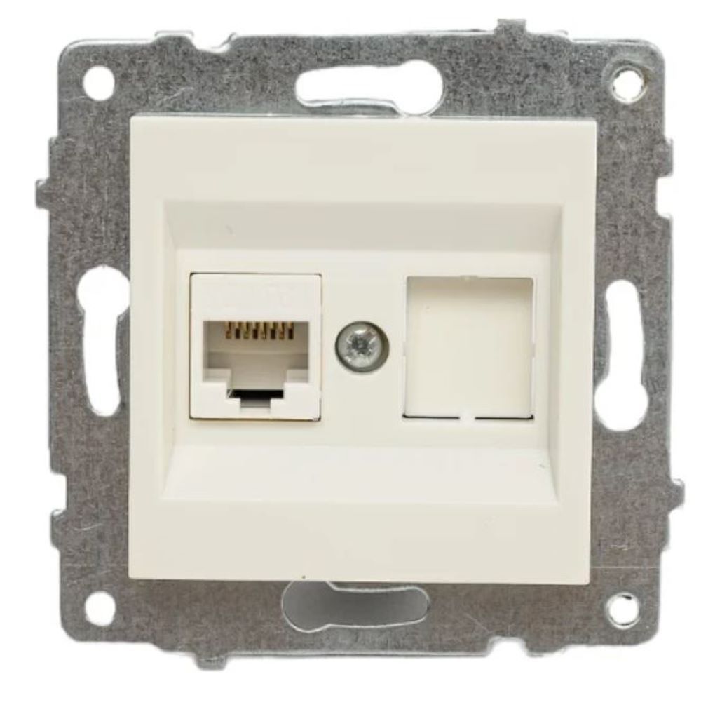 Изображение товара Розетка RJ-45 2 поста OVIVO белый