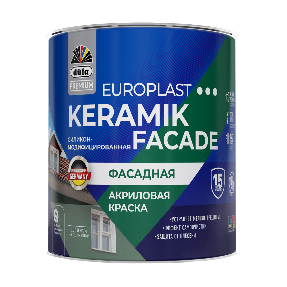 Изображение товара Краска фасадная Dufa Premium Europlast Keramik Facade база 1, 0.9 л