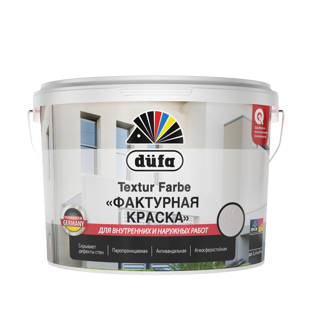 Изображение товара Краска Dufa Textur Farbe для текстурного покрытия, для наруж. и внутр. работ, 16 кг