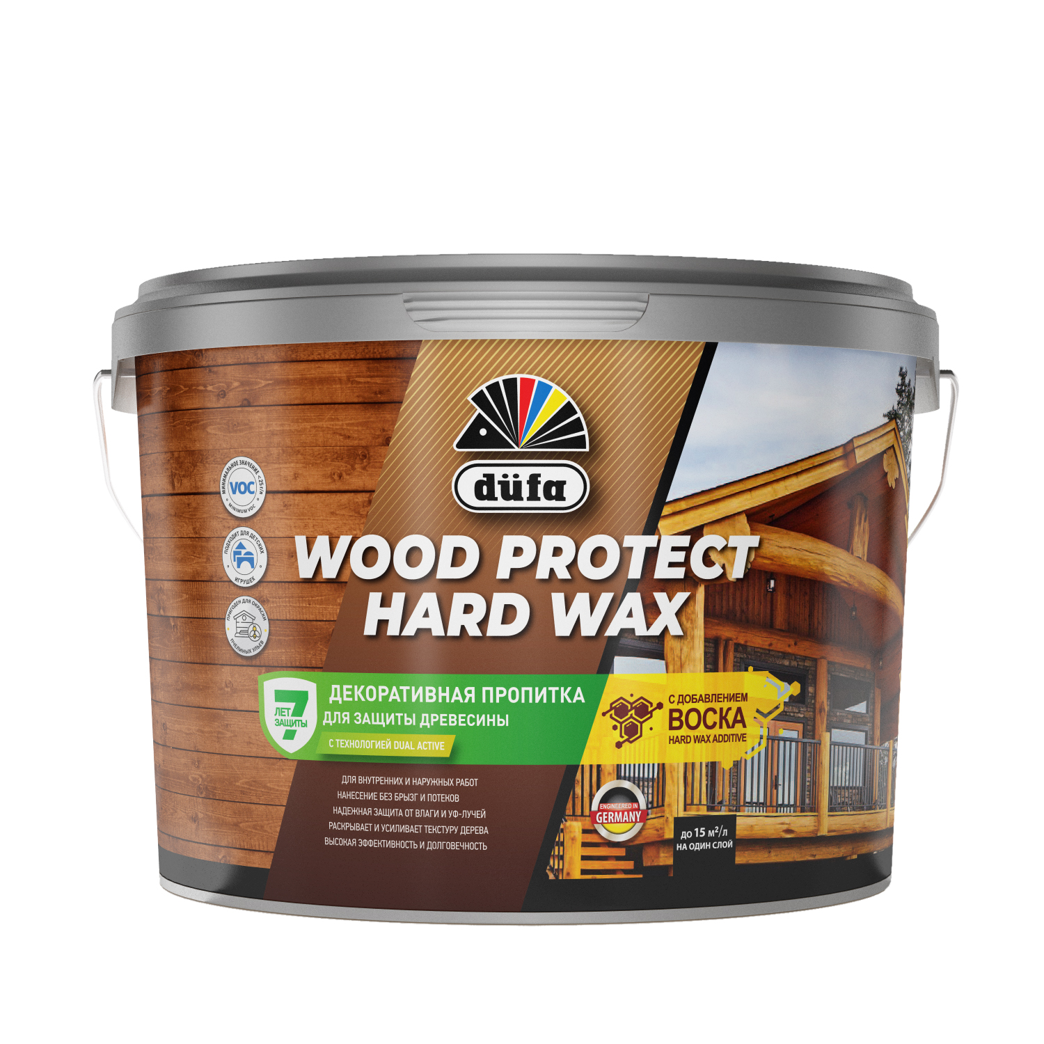 Изображение товара Пропитка WOOD PROTECT HARD WAX пиния 9л для защиты древесины