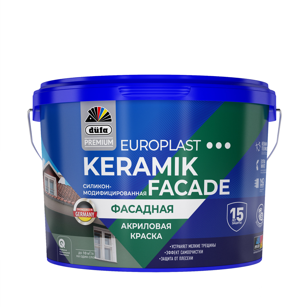 Изображение товара Краска Dufa Premium Europlast Keramik Facade фасадная 9 л