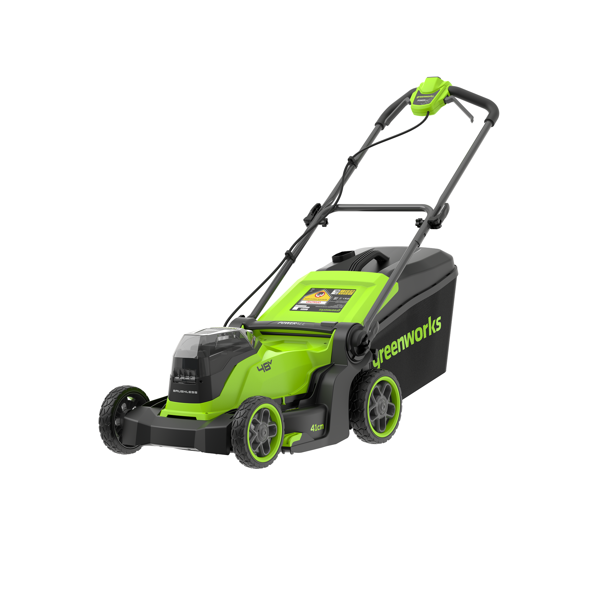 Изображение товара Аккумуляторная газонокосилка Greenworks GD24X2LM411 48V 41 см с двумя АКБ