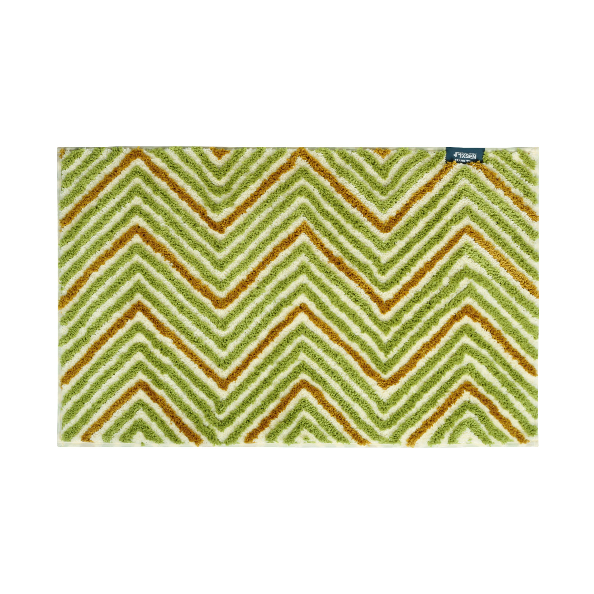 Изображение товара Коврик для ванной Rumba салатовый 50x80 см из микрофибры с противоскользящей подложкой