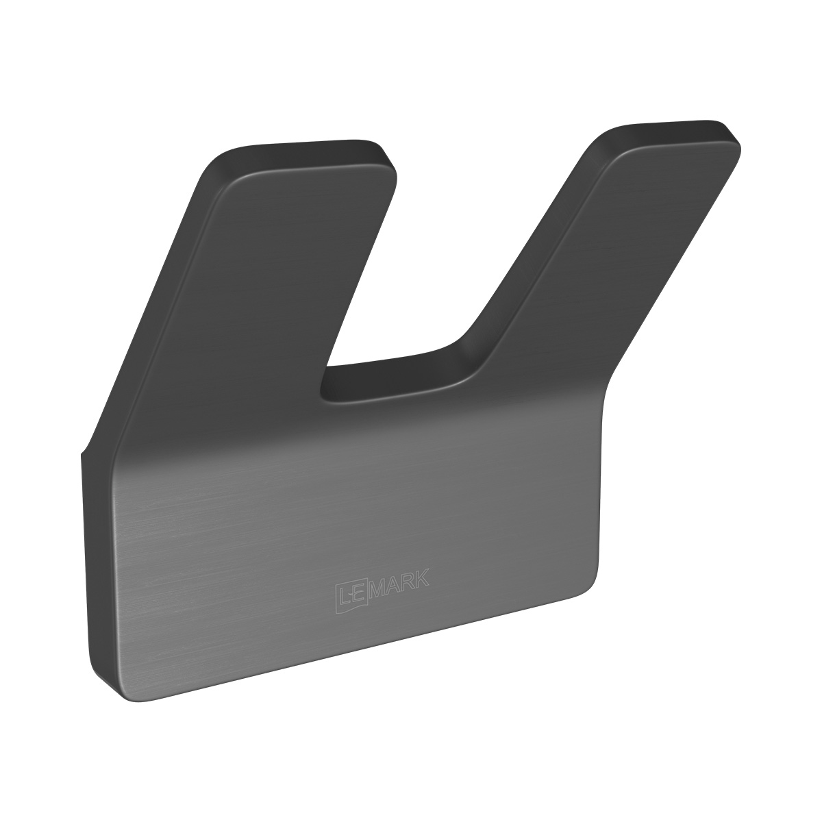 Изображение товара Крючок двойной Lemark 9716006 SMOOTH LINE для полотенец и халатов, графит