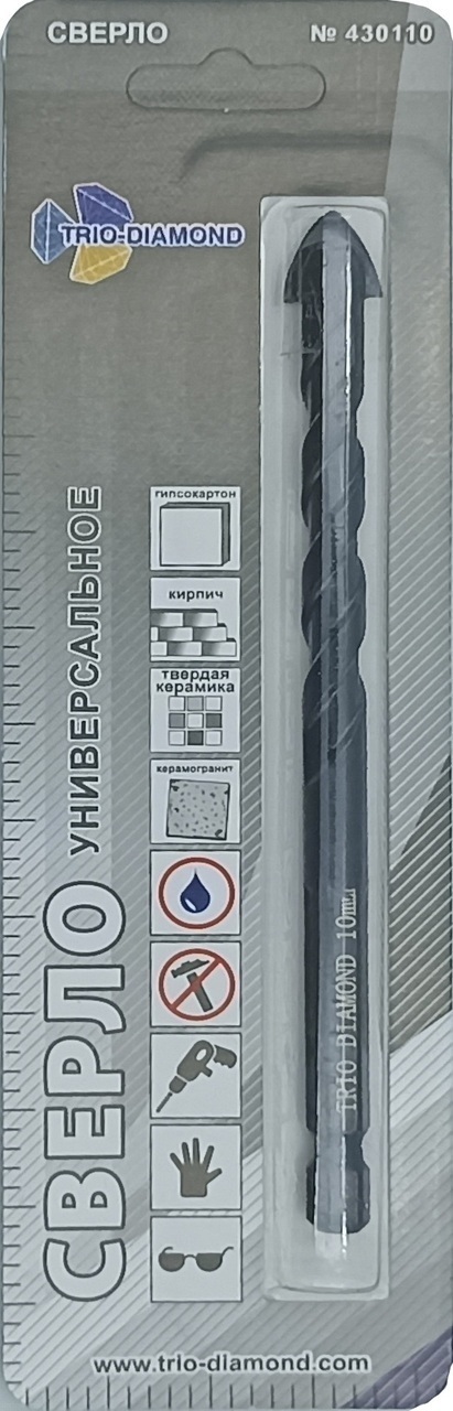 Изображение товара Сверло универсальное TRIO-DIAMOND 10 мм 430110