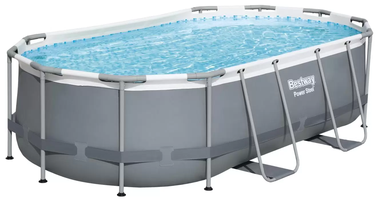 Изображение товара Каркасный овальный бассейн Bestway Power Steel 427х250х100 см с фильтром