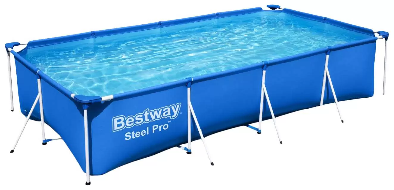 Изображение товара Каркасный прямоугольный бассейн Bestway Steel Pro 400х211х81 см синего цвета