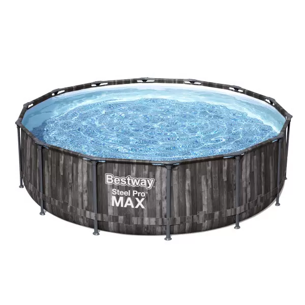 Изображение товара Каркасный бассейн Bestway Steel Pro Max 427х427х107 см, круглый, нержавеющая сталь