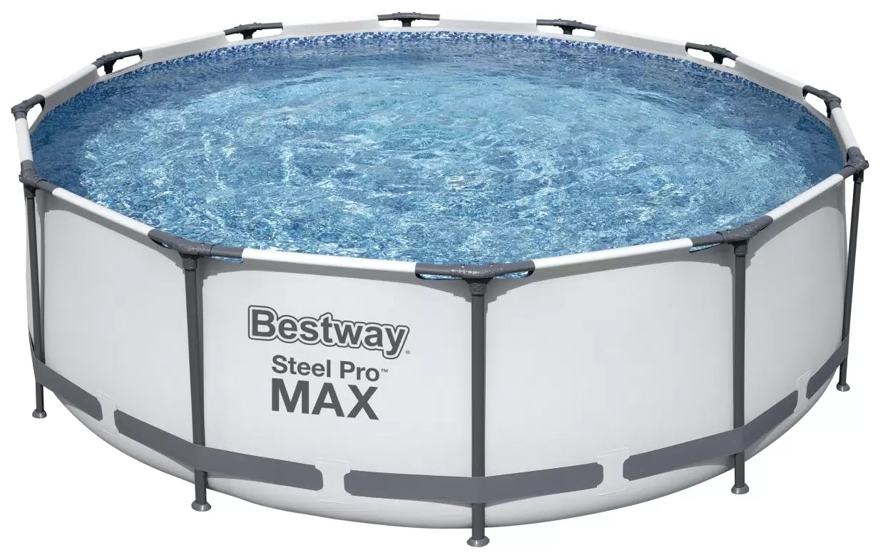 Изображение товара Каркасный круглый бассейн Bestway Steel Pro Max 366 см светло-серый