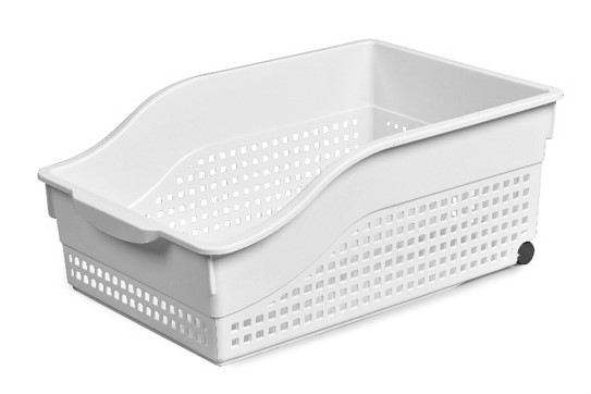 Изображение товара Контейнер "Лофт" хозяйственный на колесах широкий (Белый)