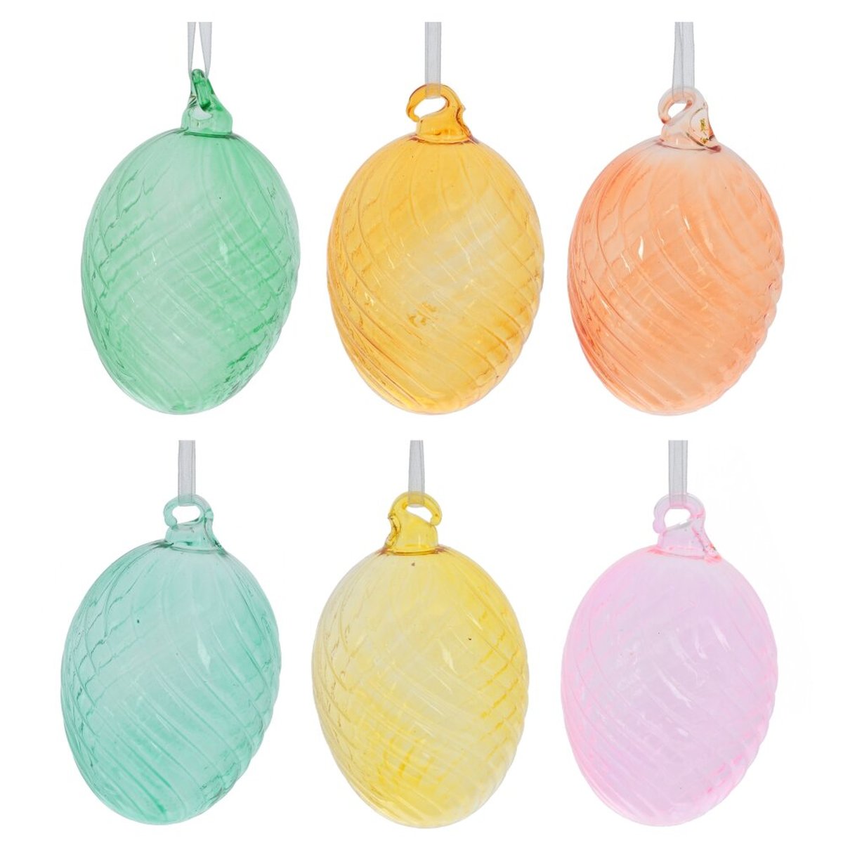 Изображение товара Набор из 6-ти изделий декоративных подвесных "Яйцо пасхальное" (6*8), L20 W20 H6,5 см