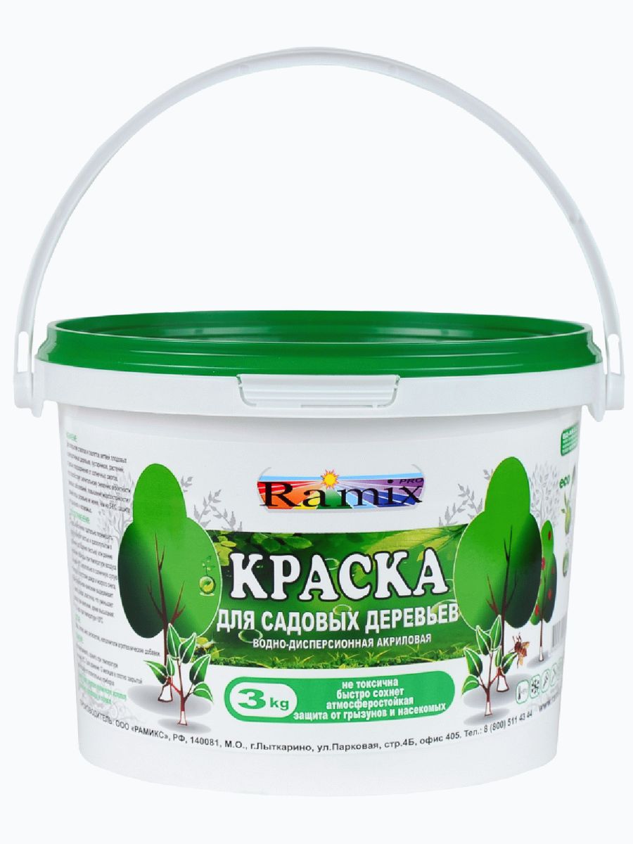 Изображение товара Краска акриловая для садовых деревьев Ramix 3 кг