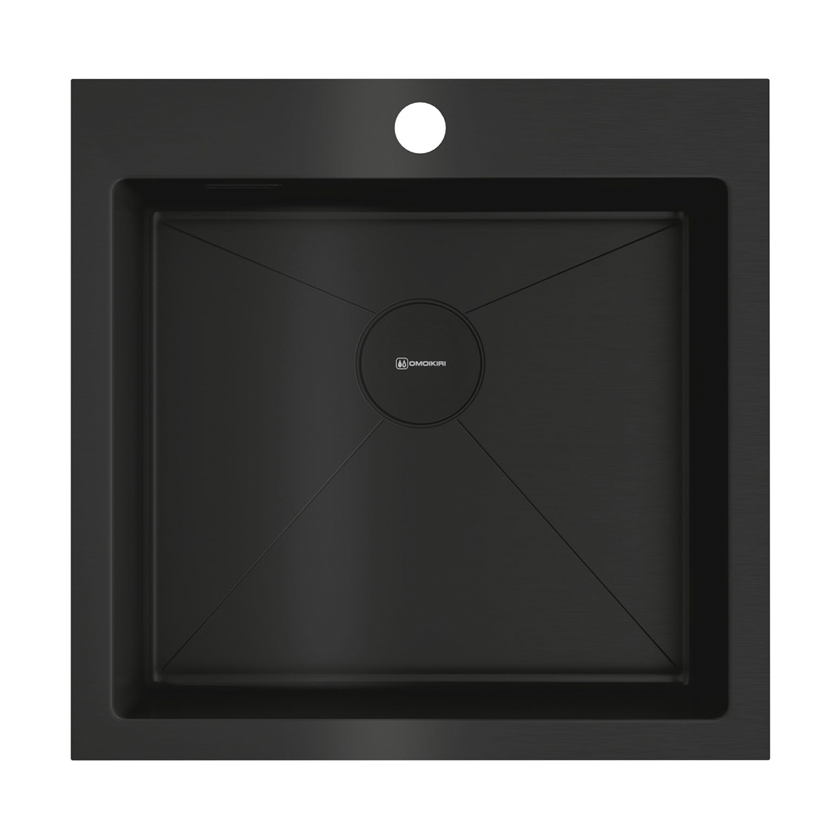 Изображение товара Мойка накладная Omoikiri Akisame 51-GB черная 51x51x20