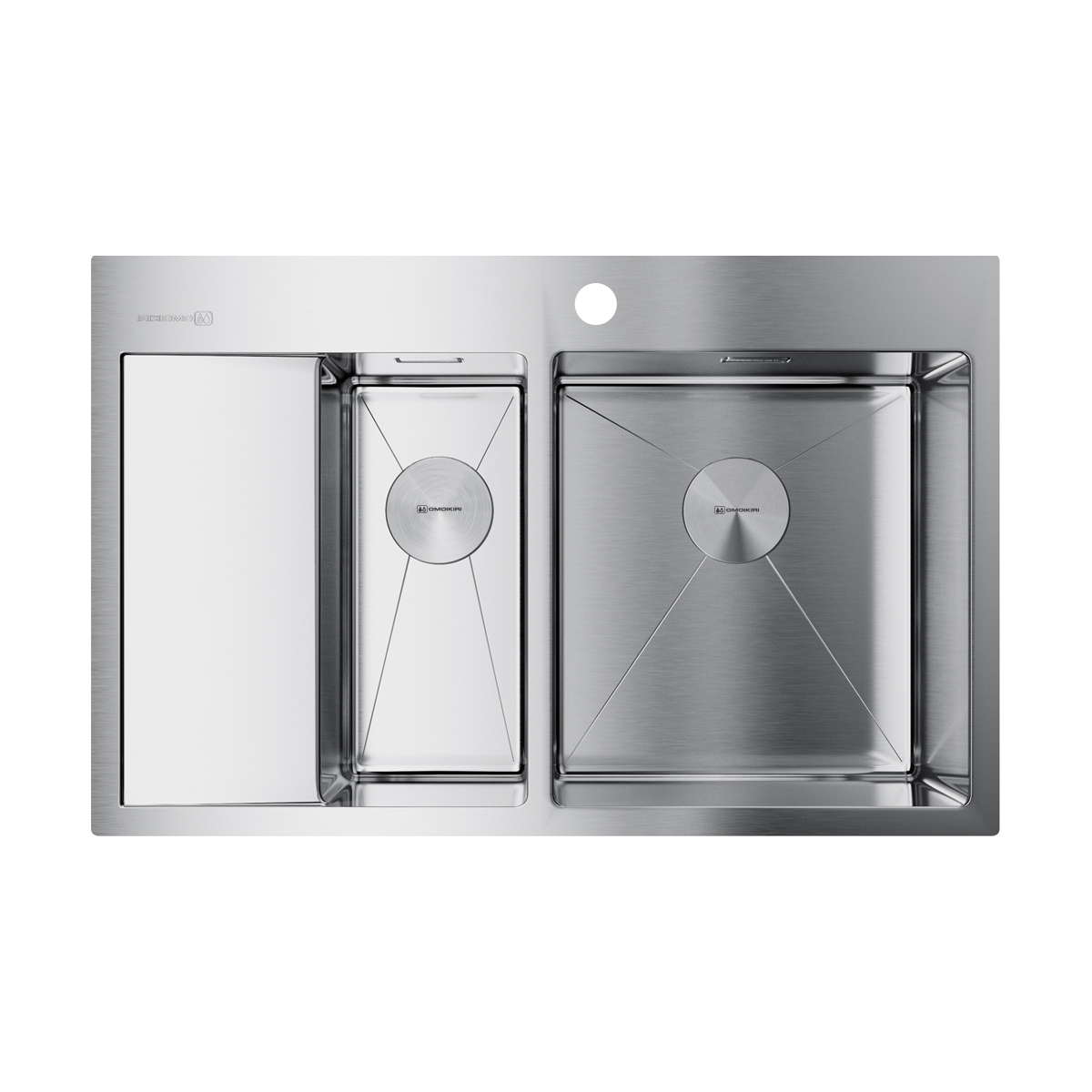 Изображение товара Накладная кухонная мойка из нержавеющей стали Omoikiri Akisame 78x51x20