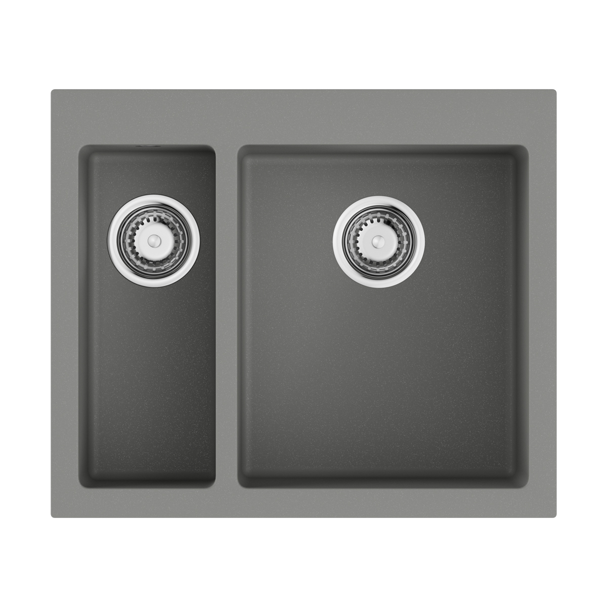Изображение товара Мойка накладная Omoikiri Bosen 59-2A-GB черная 59x50x20 из искусственного гранита