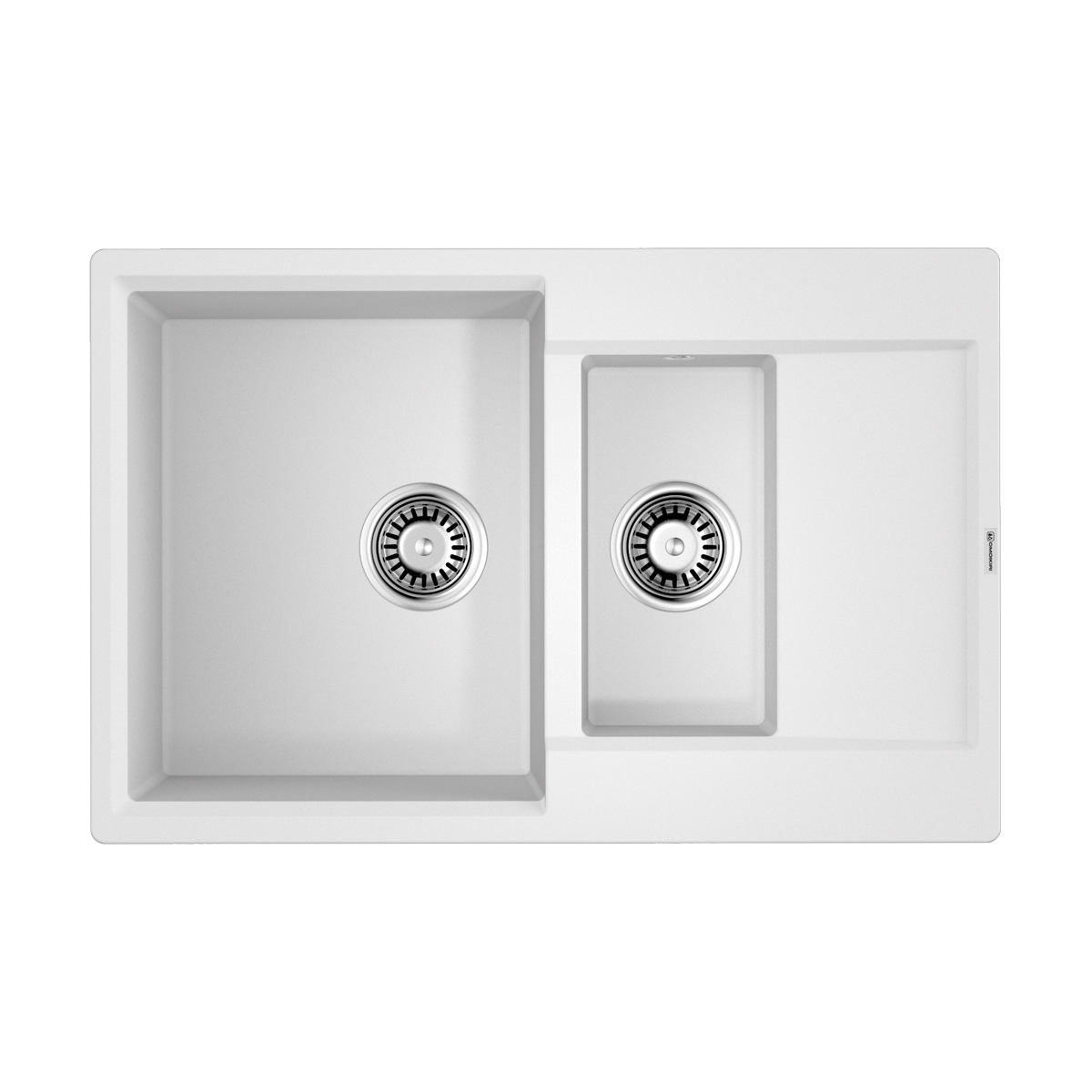 Изображение товара Мойка накладная Omoikiri Daisen 78-2T-WH белая 78x51x23, искусственный гранит