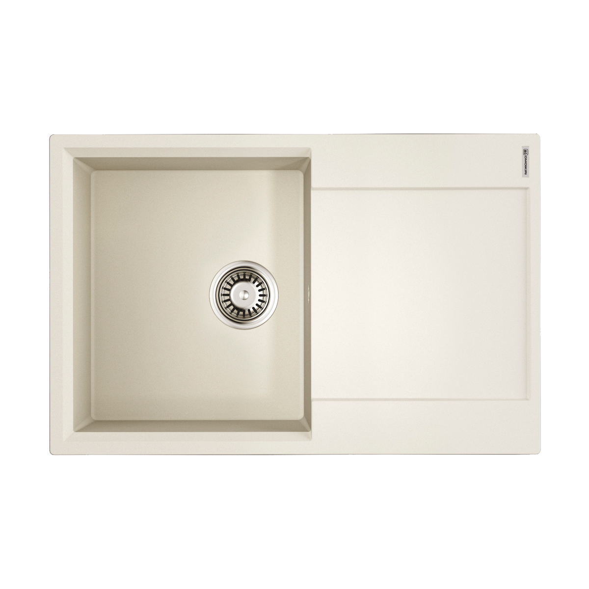 Изображение товара Мойка накладная из искусственного гранита Omoikiri Daisen 78-PA белая 78x51x19