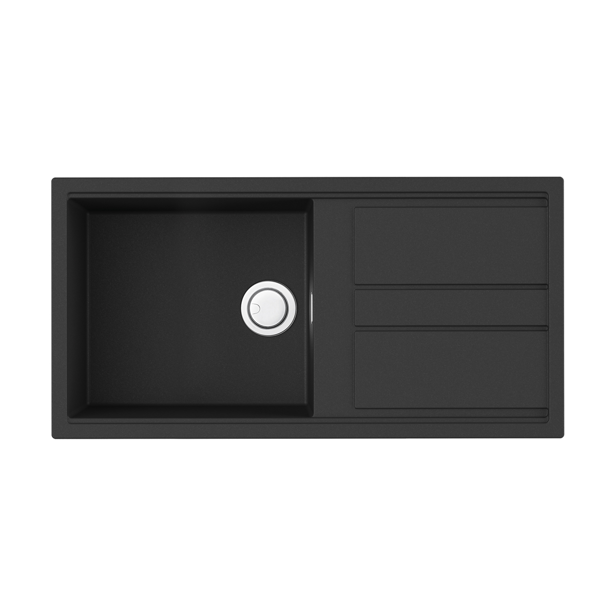 Изображение товара Мойка накладная Omoikiri Kitagawa 100-GB черная 10x51x20 из керамики