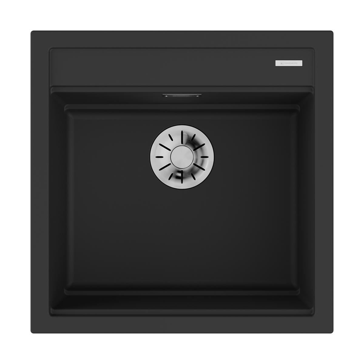 Изображение товара Мойка накладная Omoikiri Kitagawa 51-GB черная 51x51x22 из керамики