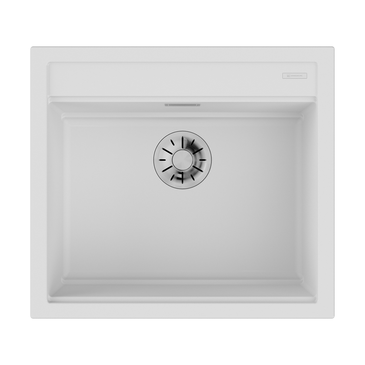 Изображение товара Мойка накладная Omoikiri Kitagawa 57-WH белая 57x51x22 см из керамики