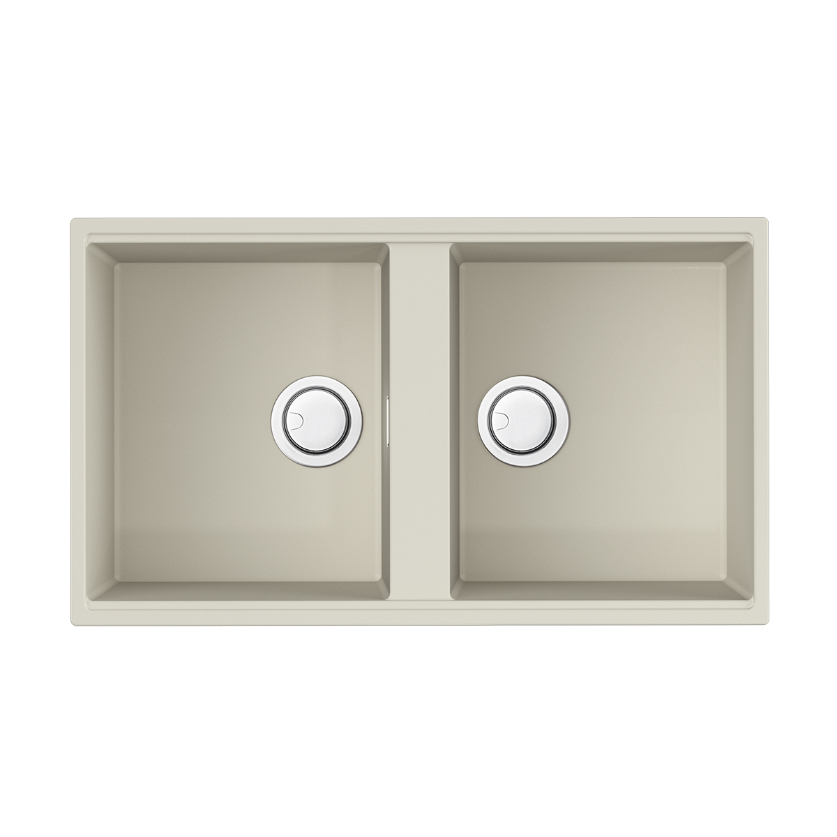Изображение товара Мойка подстольная Omoikiri Kitagawa 83-2-U-WH белая 83,6x48,8x20 см кухонная керамическая
