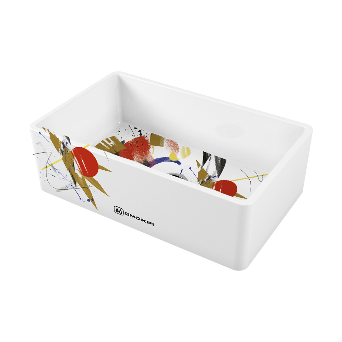 Изображение товара Мойка кухонная фронтальная OMOIKIRI Mikura 76-Tokyo белая 76x46 см из NATCERAMIC