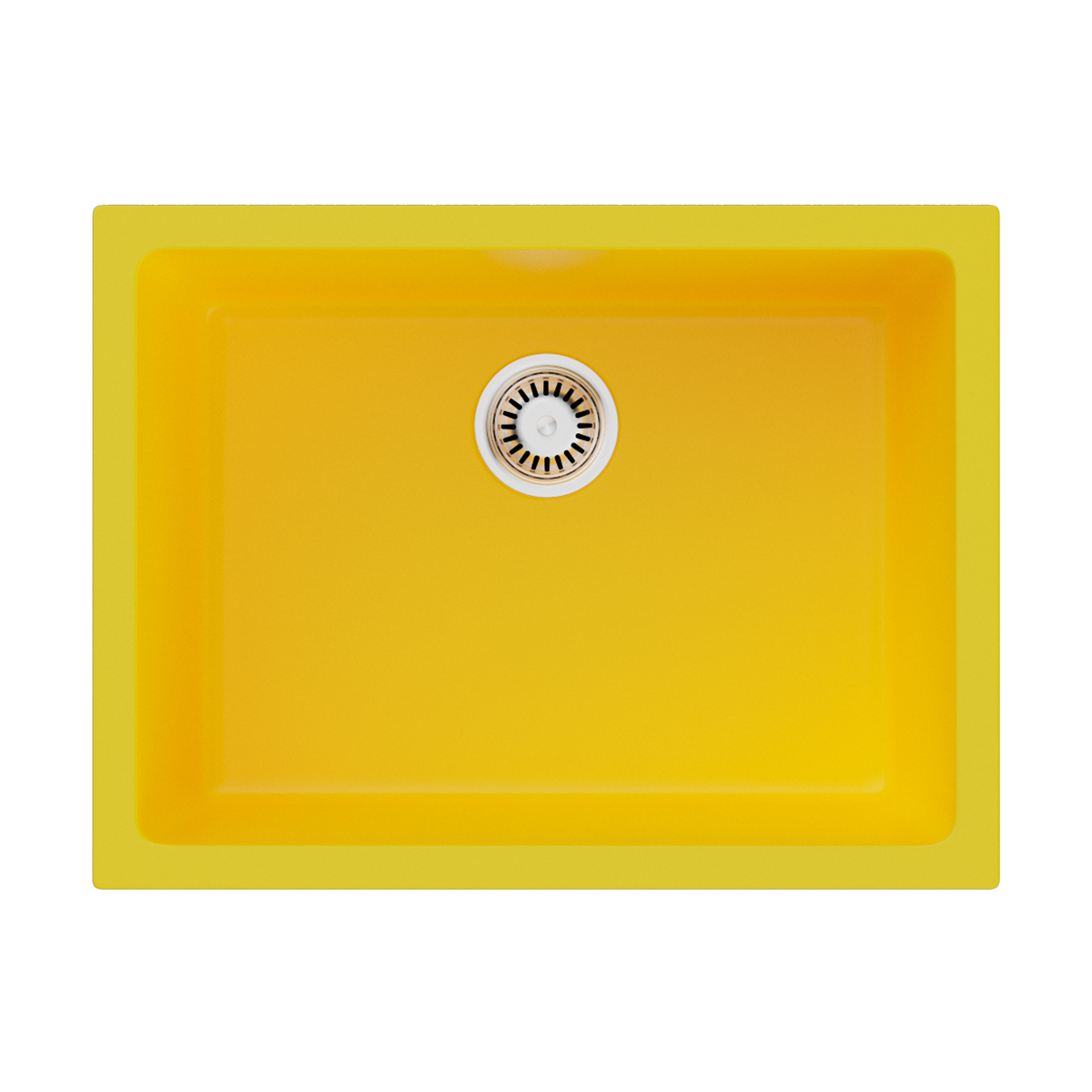 Изображение товара Кухонная накладная мойка OMOIKIRI Okinoshima 61-U/I-SL Желтая 61x46x25.5 см из NATCERAMIC