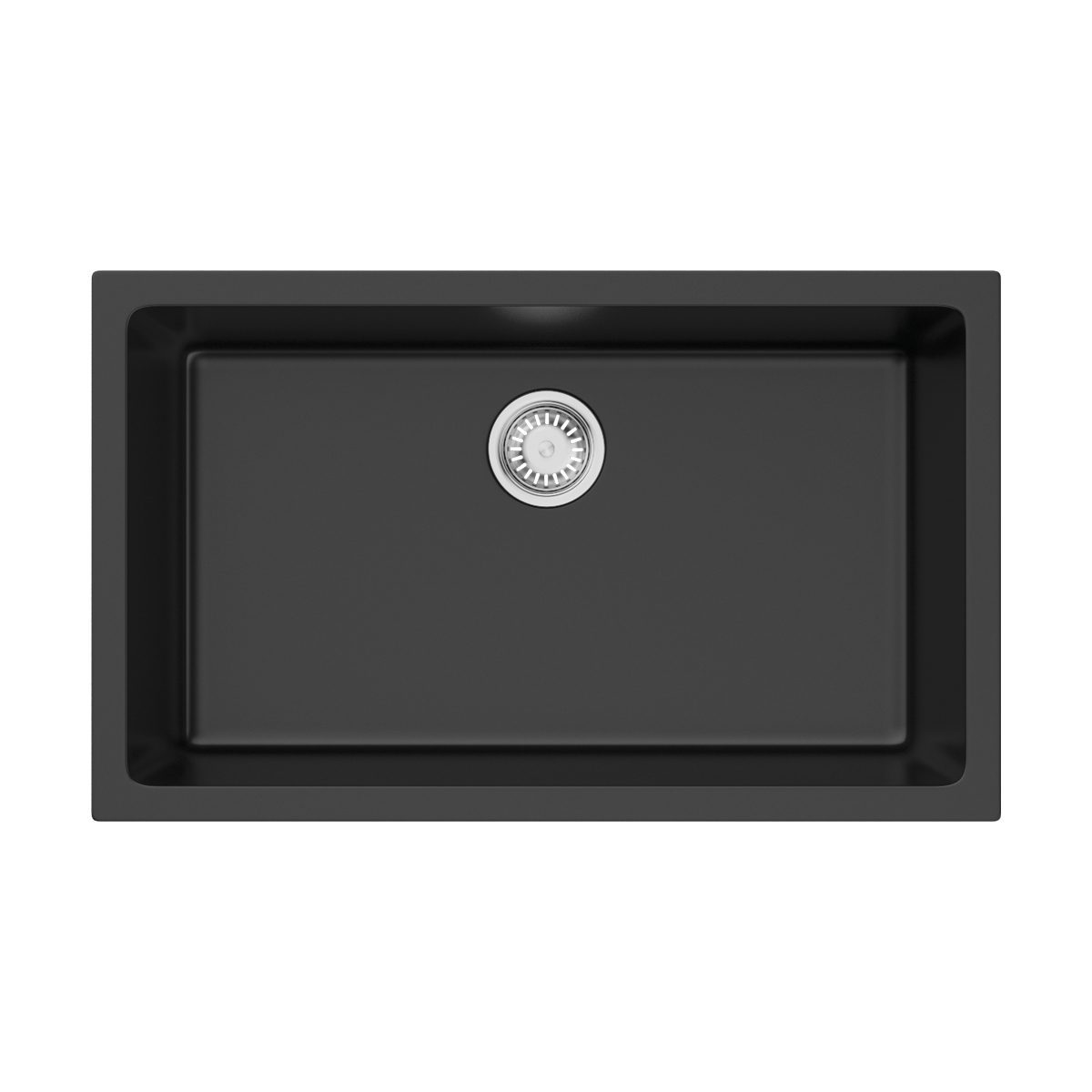 Изображение товара Мойка накладная Omoikiri Okinoshima 76-U/I-BL черная 76x46x25,5 керамочерная