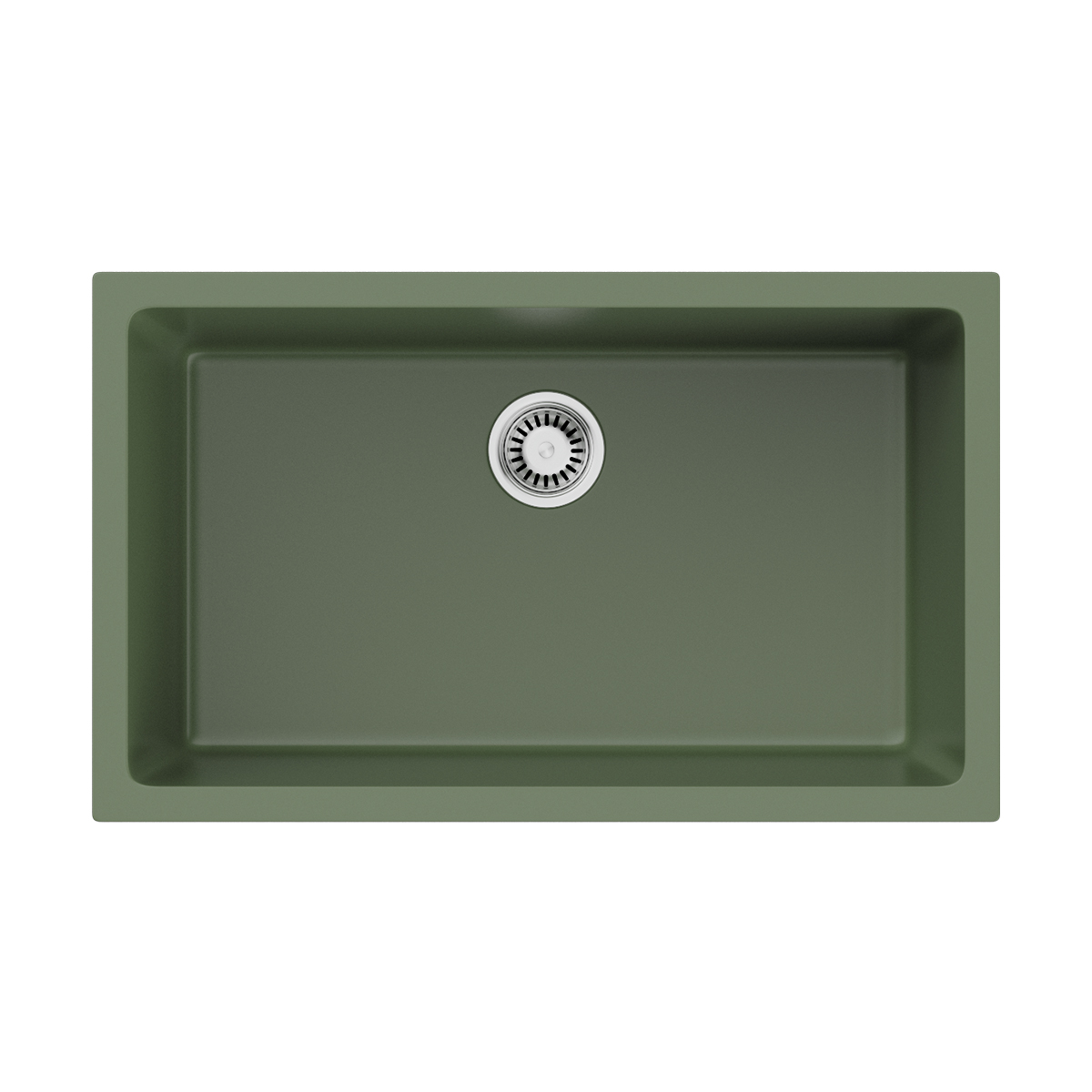 Изображение товара Мойка накладная Omoikiri Okinoshima 76x46 см, зеленая из NATCERAMIC, прямоугольная