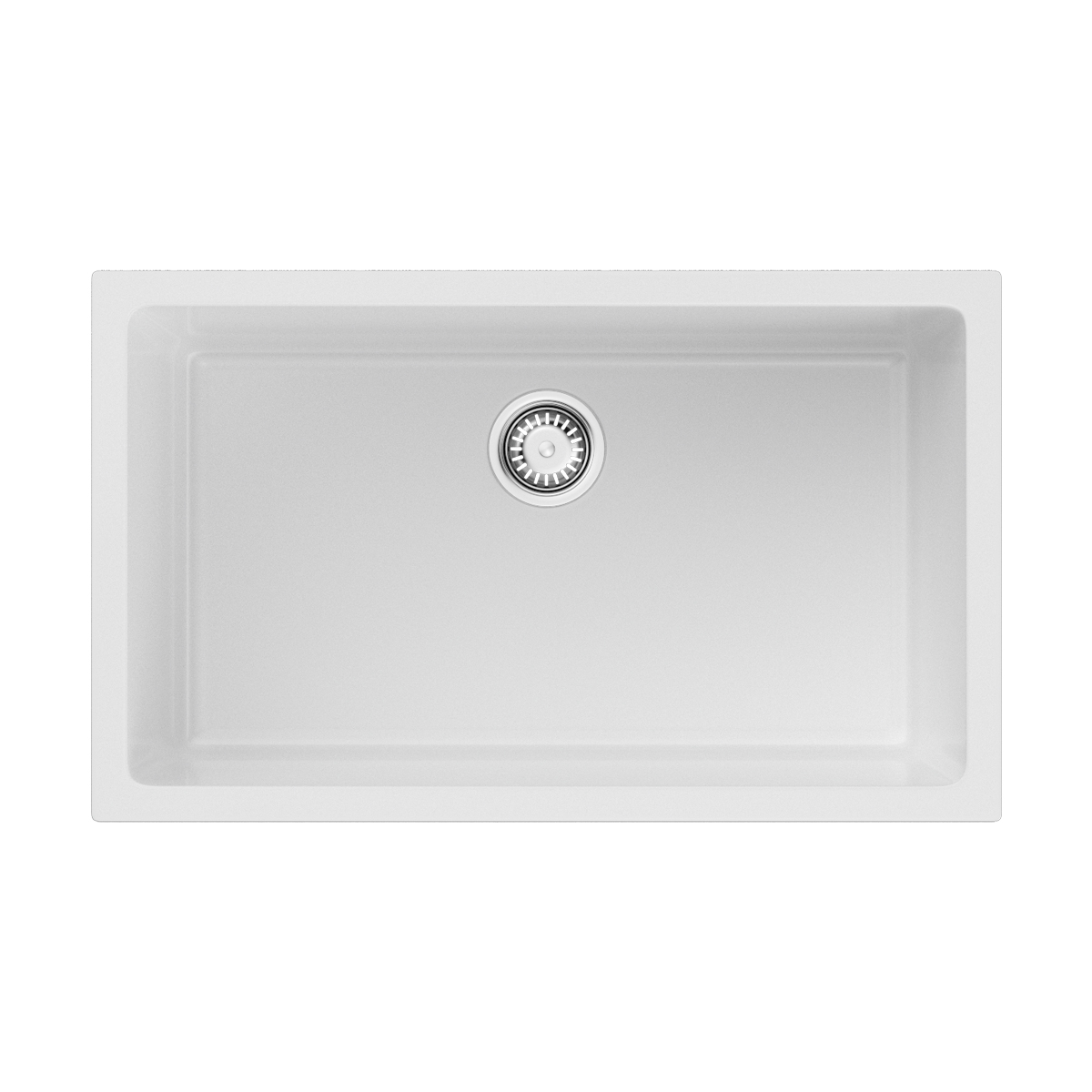 Изображение товара Керамическая накладная кухонная мойка OMOIKIRI Okinoshima 76x46, белая, защитное покрытие