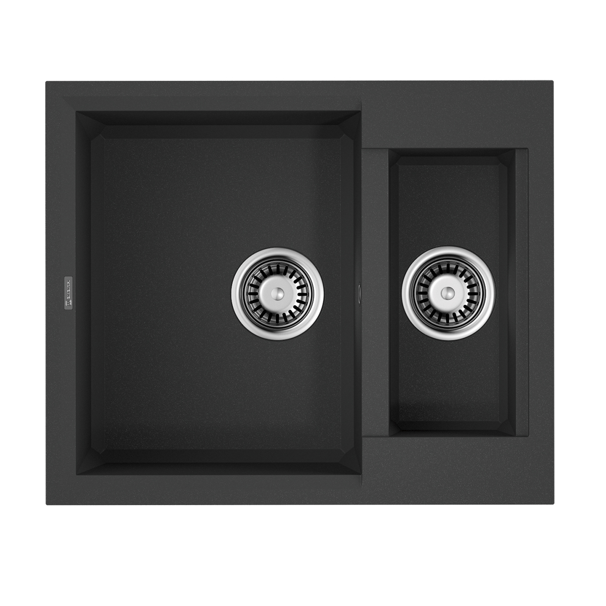 Изображение товара Мойка накладная Omoikiri Sakaime 60-2-BL черная, искусственный гранит, 60x50 см