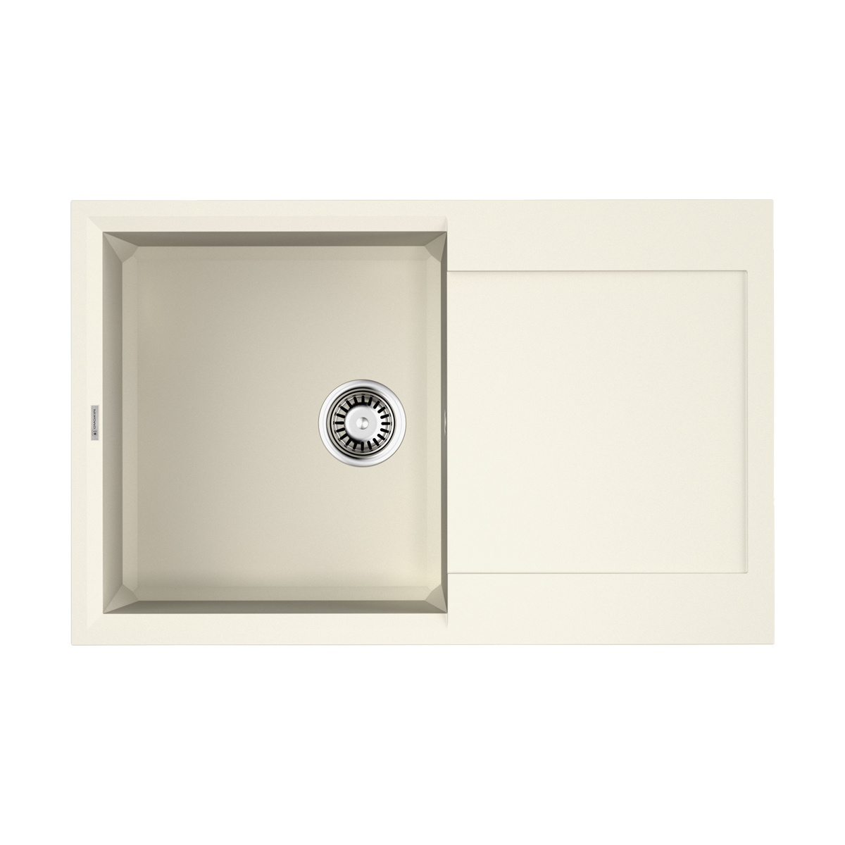 Изображение товара Накладная кухонная мойка Omoikiri Sakaime 79-WH белая 79x50x20, искусственный гранит