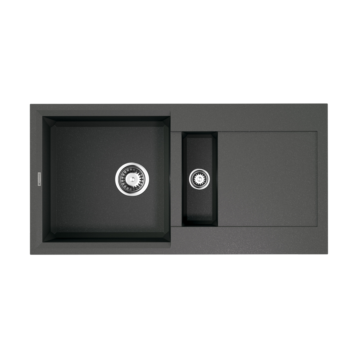 Изображение товара Мойка накладная Omoikiri Sakaime 86-2-PL темно-серая 86x46,5x21