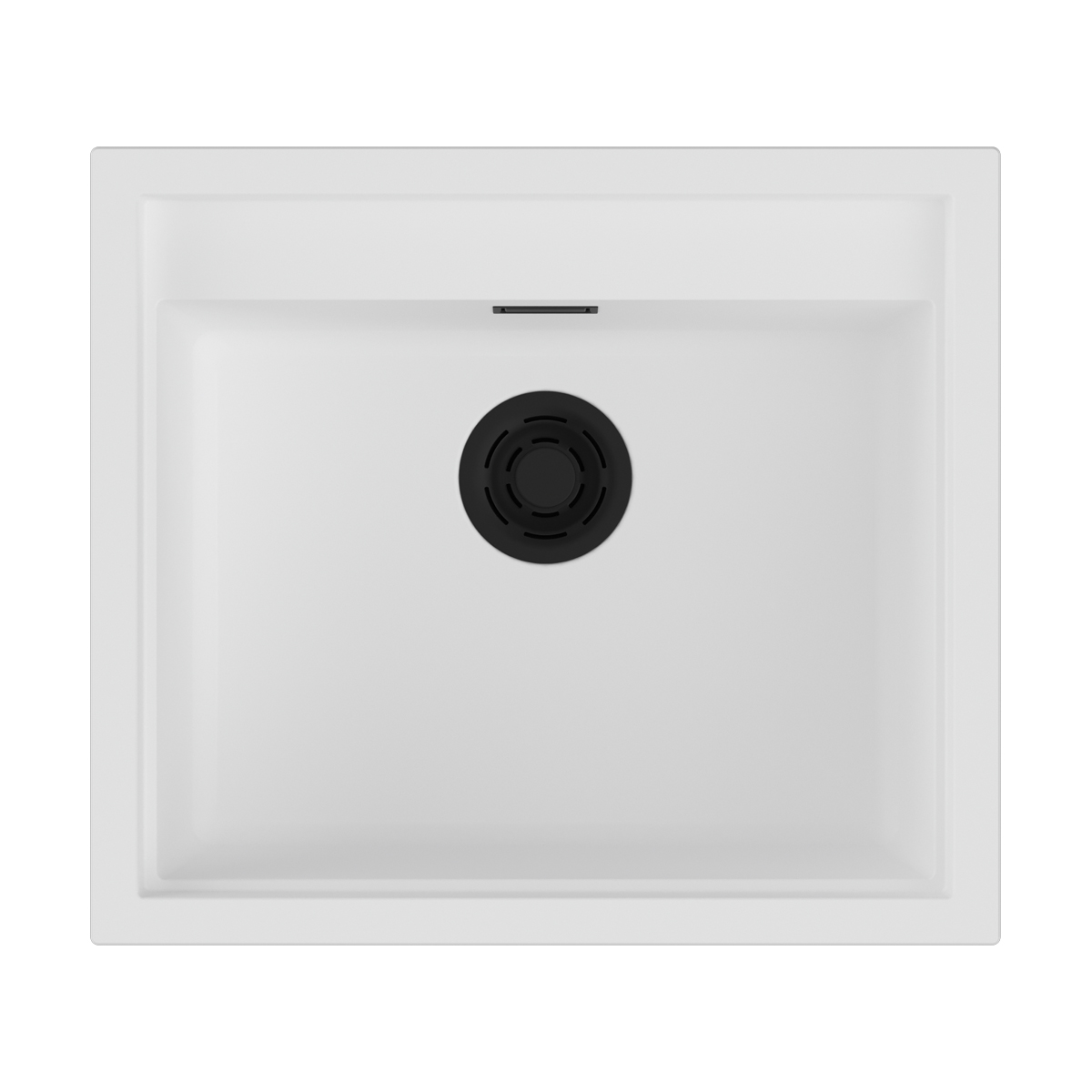 Изображение товара Мойка накладная Omoikiri Sintesi 57-WH белая 57x50x21,7, керамическая, матовая