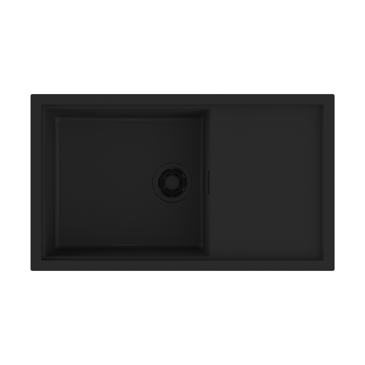 Изображение товара Мойка накладная Omoikiri Sintesi 86-GB черная 86x50 см, керамика, матовая