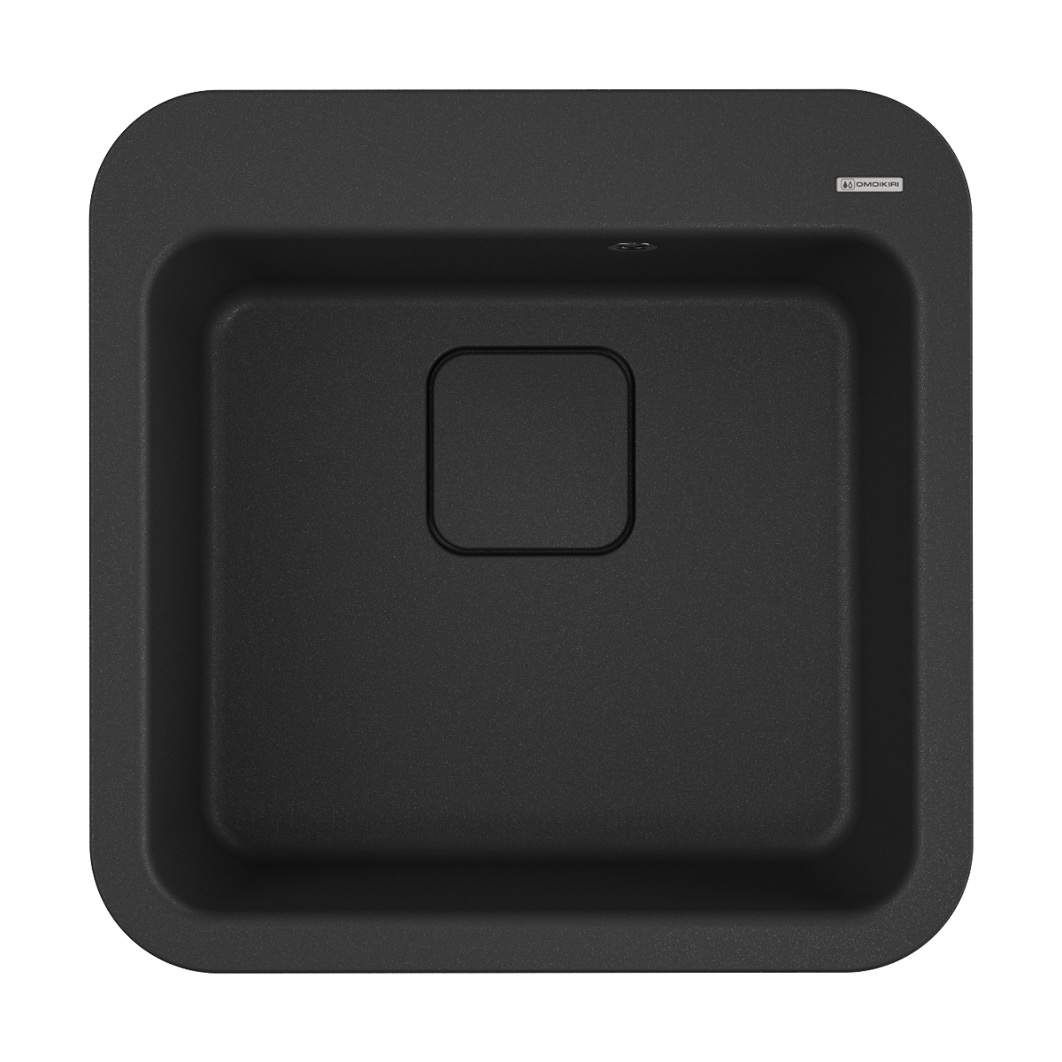 Изображение товара Мойка накладная Omoikiri Tasogare 51-BL черная 51x51x19 см из Artgranit