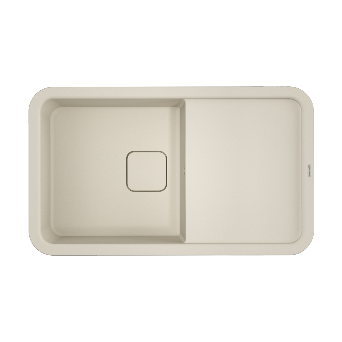 Изображение товара Кухонная накладная мойка Omoikiri Tasogare 86-PA белая из искусственного гранита