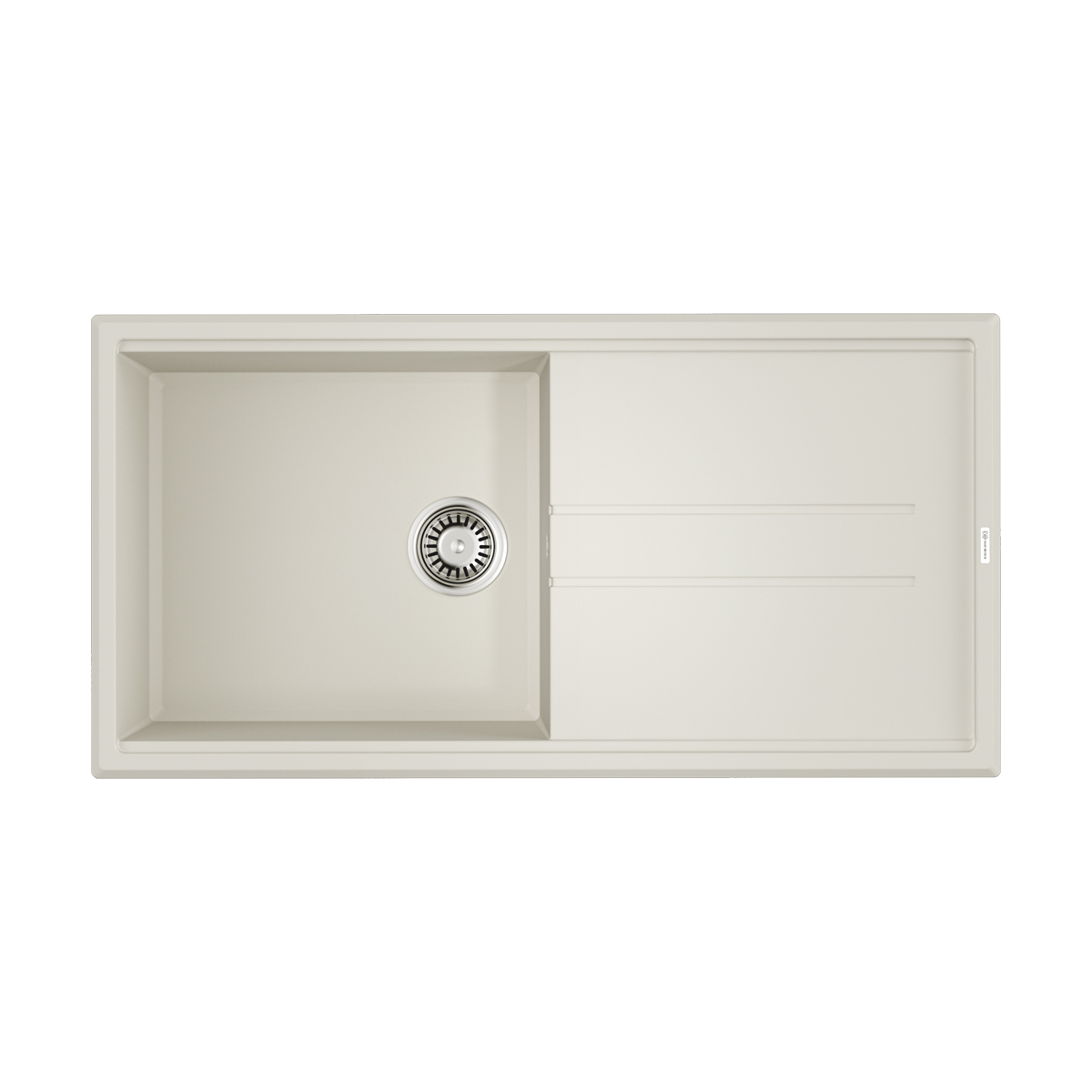 Изображение товара Накладная кухонная мойка Omoikiri Tedori 100-WH белая, 51x20 см, искусственный гранит