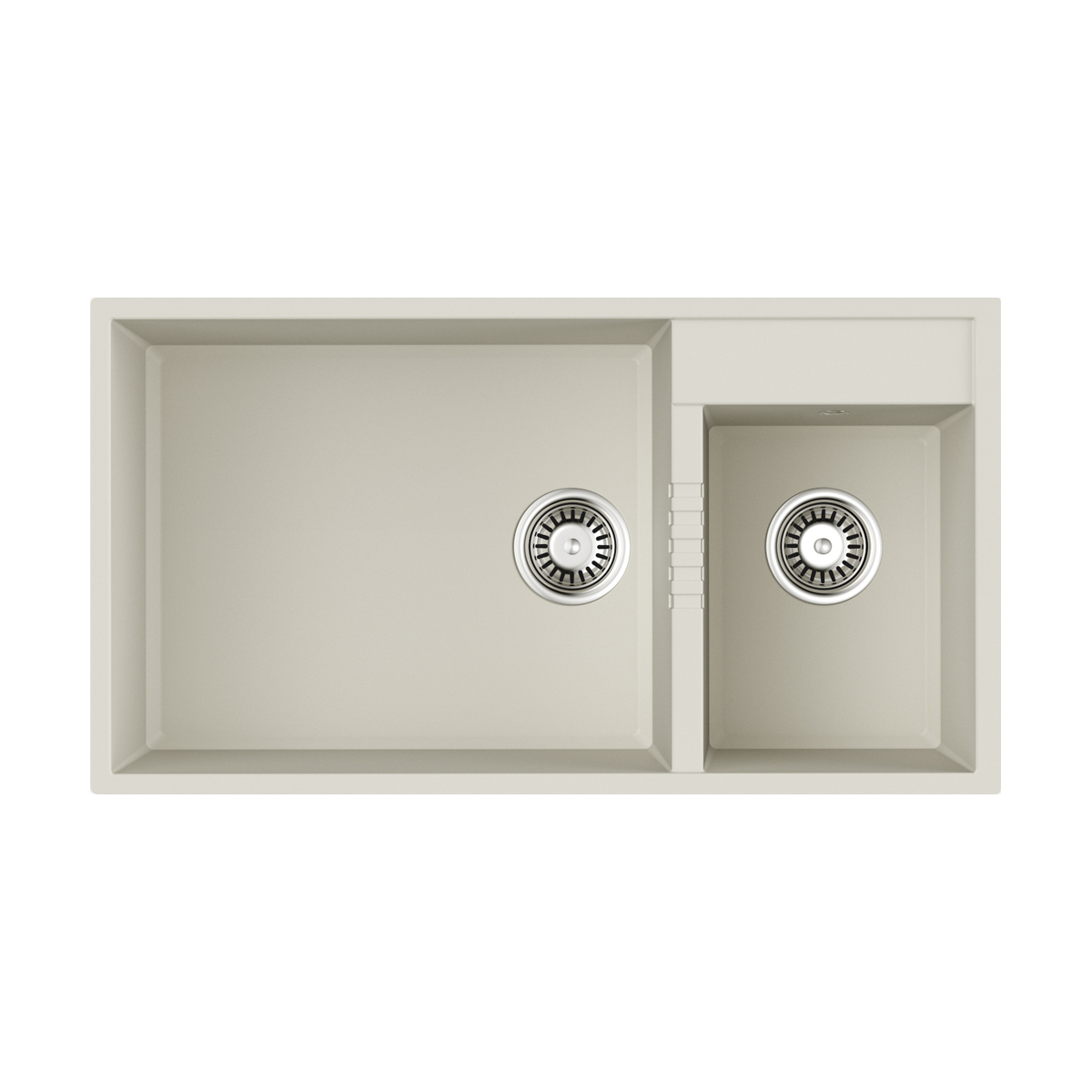 Изображение товара Мойка подстольная Omoikiri Tedori 85x46,5x21,5 тёмно-серая с двумя чашами
