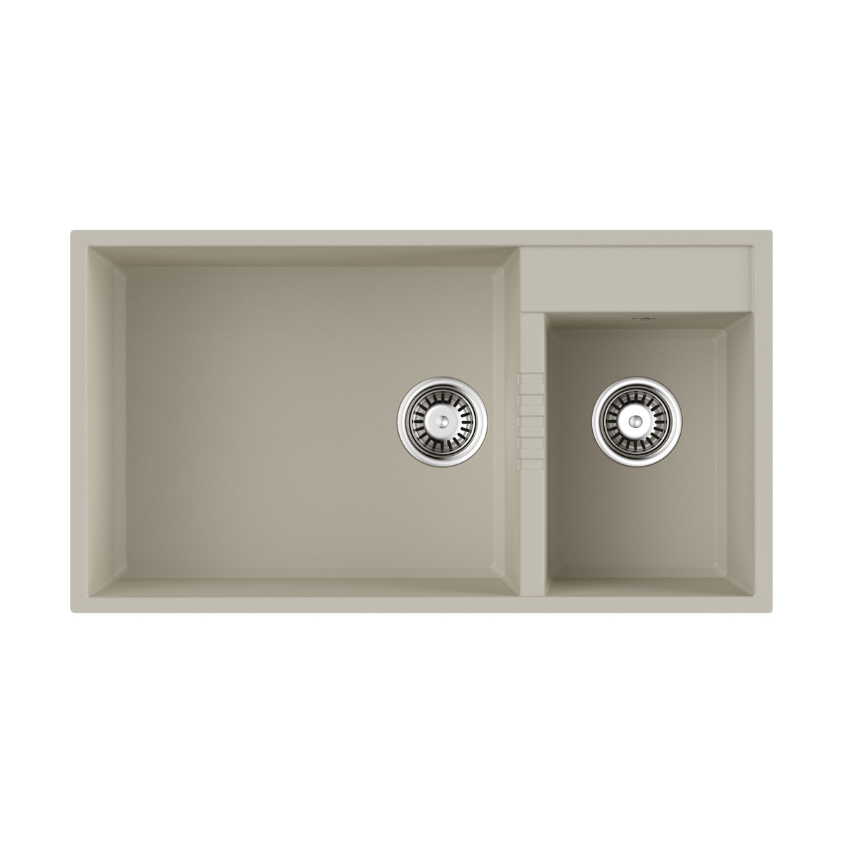 Изображение товара Мойка подстольная Omoikiri Tedori 85-2-U-WH белая 85x46,5x21,5 искусственный гранит