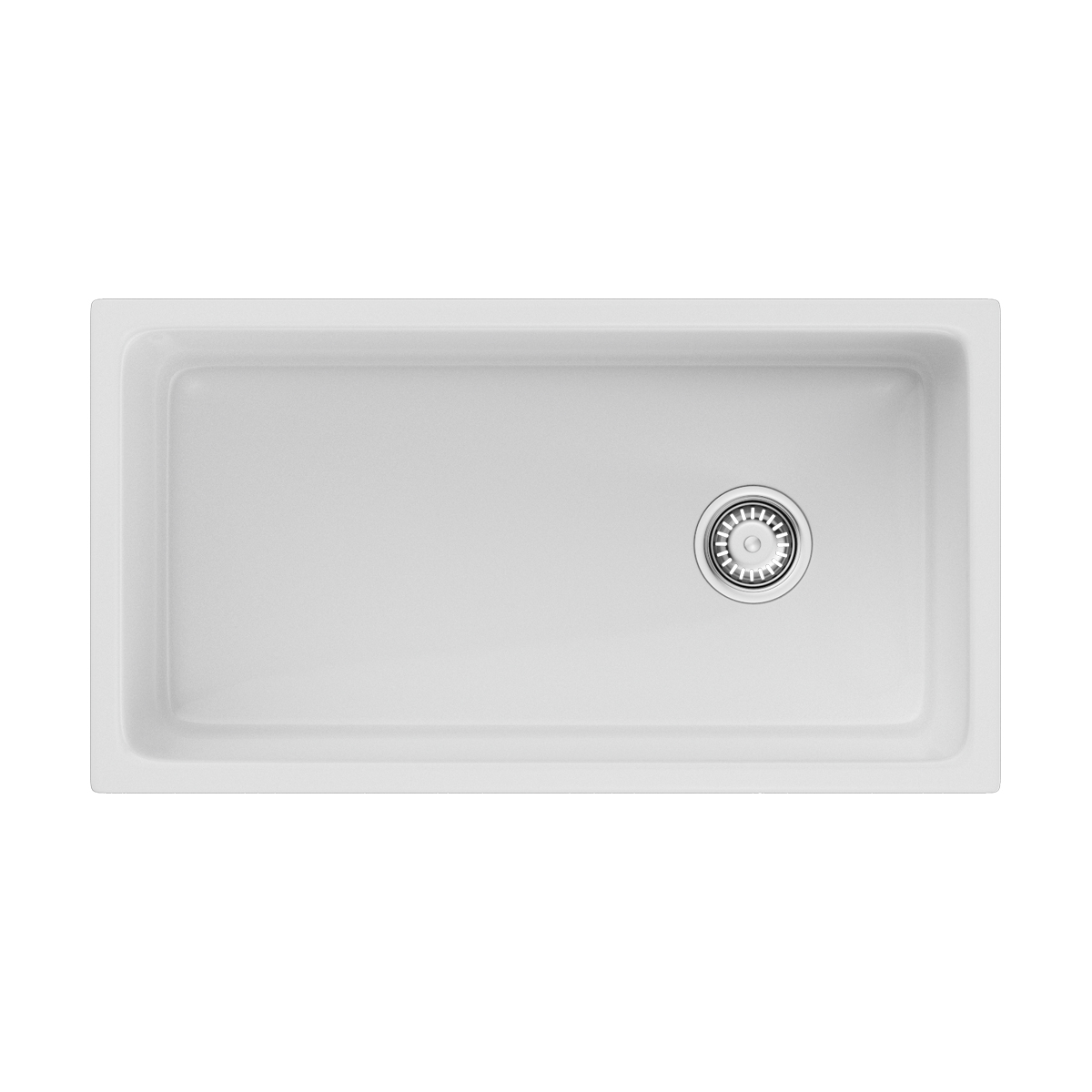 Изображение товара Керамическая накладная кухонная мойка Omoikiri Tokara 88-U/I-WH белая 88x47,7x26