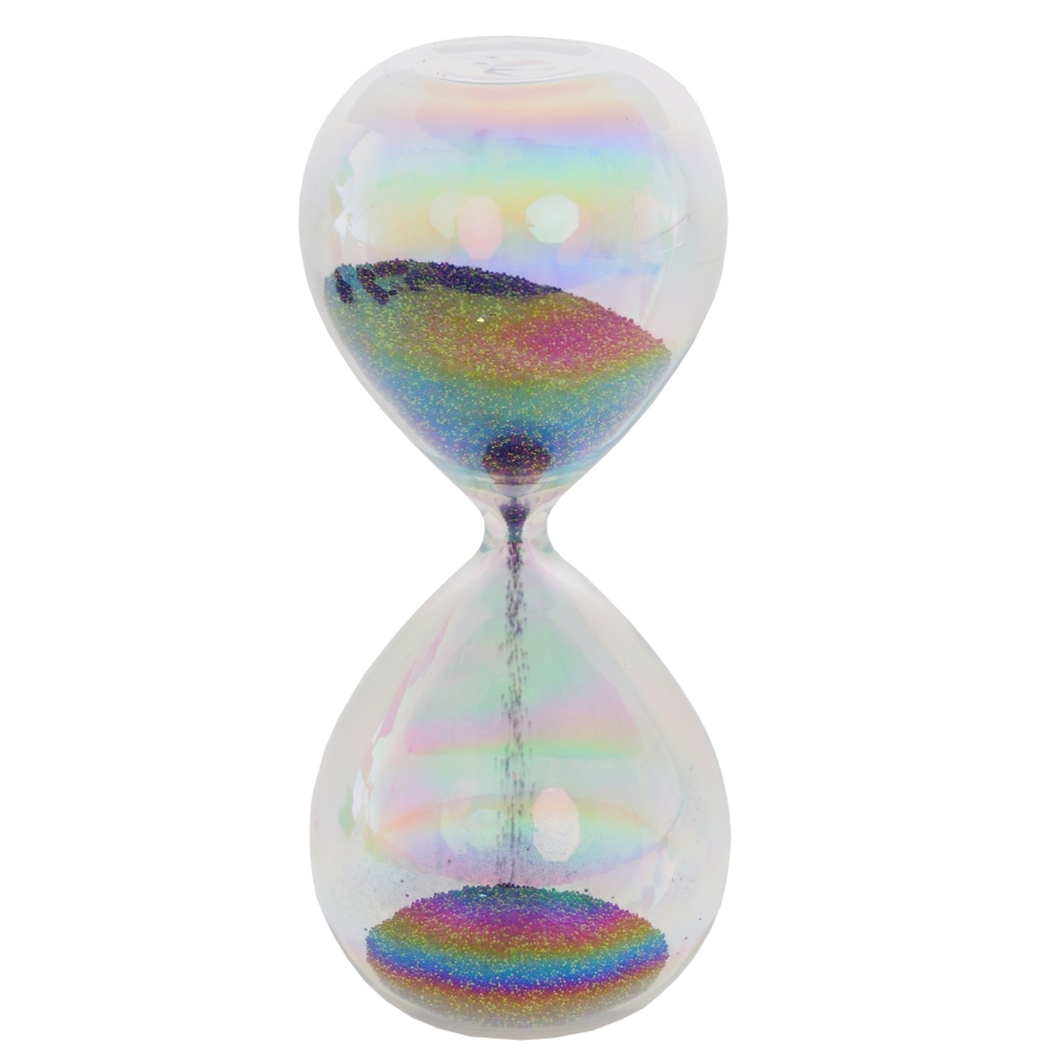 Изображение товара Декоративные песочные часы стеклянные 1 минута, L8 W8 H20 см для интерьера