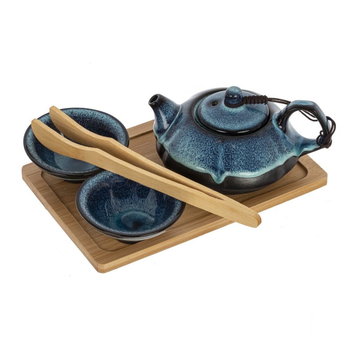 Изображение товара Набор для чайн церем на 2 перс, (чайник 160мл, 2 чашки 35мл, подставка, щипцы, сумка) L19 W14 H8 см