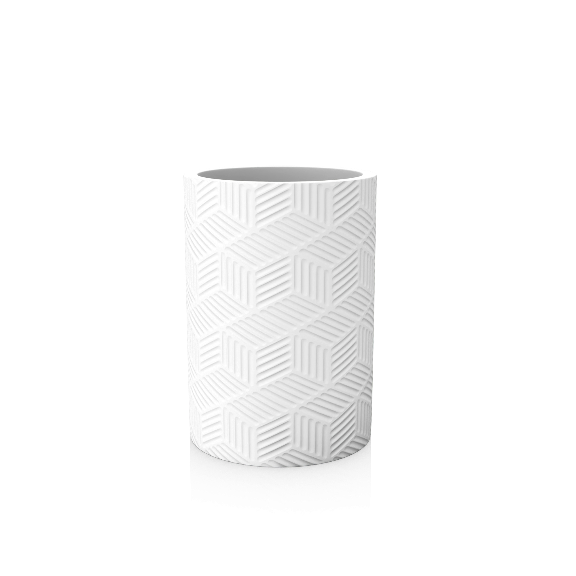 Изображение товара Стакан для зубных щеток DELICATE WHITE из полирезина белый настольный